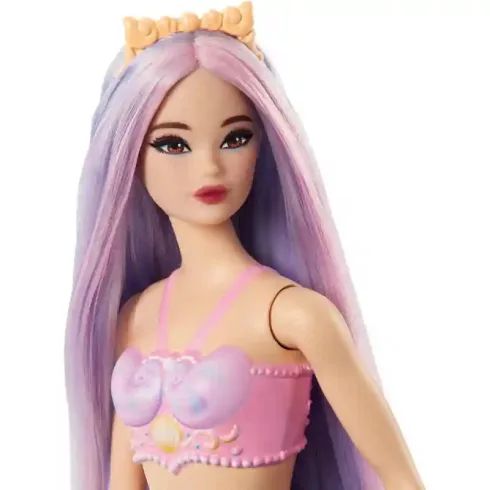 Mattel Barbie sellő baba lila hajjal és uszonnyal