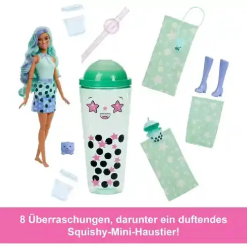 Mattel Barbie Pop Reveal Slime színváltós baba - zöld tea