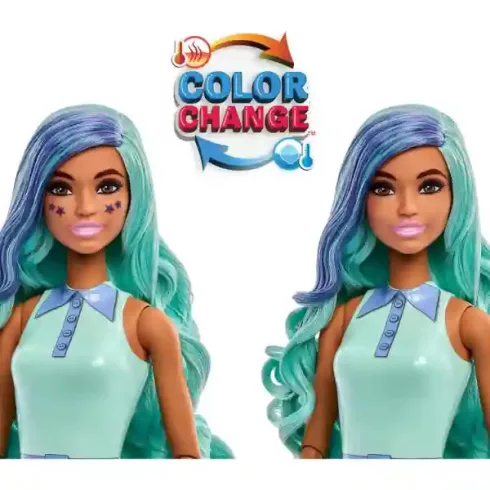 Mattel Barbie Pop Reveal Slime színváltós baba - zöld tea