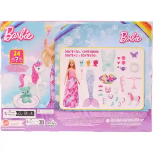Mattel Barbie Dreamtopia adventi kalendárium, naptár, sellő, hercegnő, tündér