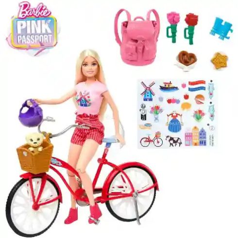 Mattel Barbie baba hollandiai biciklis nyaraláson