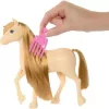 Mattel Barbie Mysteries lóápoló készlet pónilóval - világosbarna