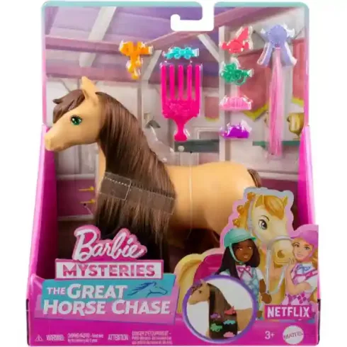Mattel Barbie Mysteries lóápoló készlet pónilóval - sötétbarna