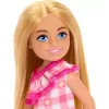 Mattel Barbie Family & Friends Chelsea baba kockás ruhában