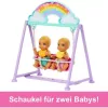 Mattel Barbie Skipper bébiszitter baba kisbabákkal, kisággyal, hintával és libikókával