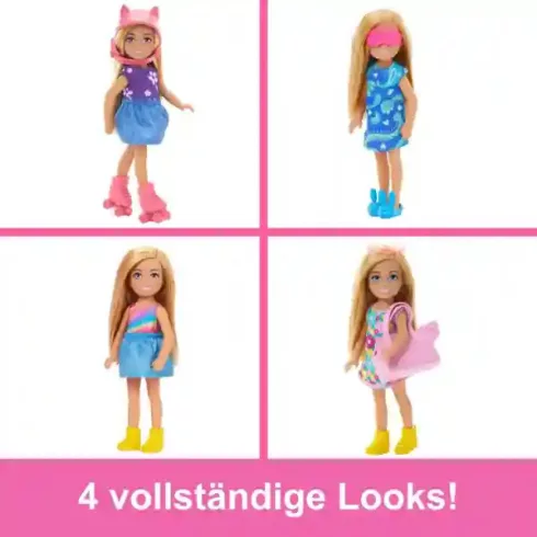 Mattel Barbie Chelsea baba hordozható ruhásszekrény ruhákkal