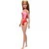 Mattel Barbie strandoló baba rózsaszín-piros fürdőruhában