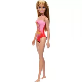   Mattel Barbie strandoló baba rózsaszín-piros fürdőruhában