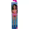 Mattel Barbie strandoló baba rózsaszín-piros fürdőruhában