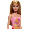 Mattel Barbie strandoló baba rózsaszín-piros fürdőruhában