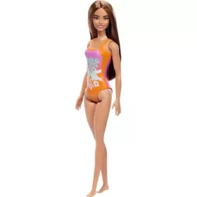   Mattel Barbie strandoló baba lila-narancssárga fürdőruhában