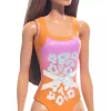 Mattel Barbie strandoló baba lila-narancssárga fürdőruhában
