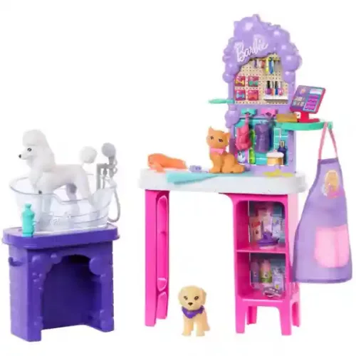 Mattel Barbie World kisállat kozmetika cicával és kutyákkal