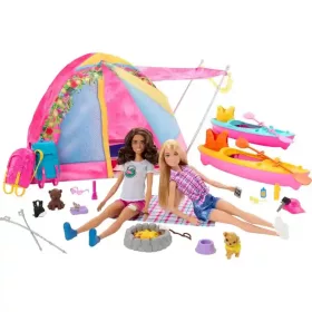   Mattel Barbie kempingezés babákkal, sátorral és csónakokkal