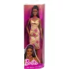 Mattel Barbie Fashionistas baba kockás-virágos ruhában