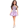 Mattel Barbie baba fényes lila ruhában