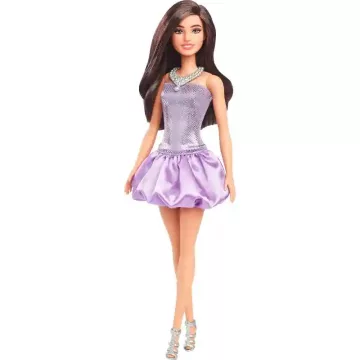 Mattel Barbie baba fényes lila ruhában