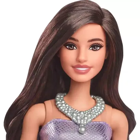 Mattel Barbie baba fényes lila ruhában