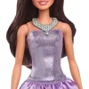 Mattel Barbie baba fényes lila ruhában