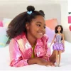 Mattel Barbie baba fényes lila ruhában