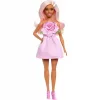 Mattel Barbie Fashionistas baba rózsás ruhában és rózsaszín hajjal
