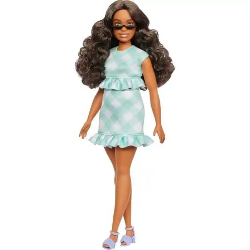 Mattel Barbie Fashionistas baba zöld ruhában