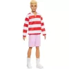 Mattel Barbie Ken fiú baba csíkos felsőben és rövidnadrágban