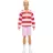   Mattel Barbie Ken fiú baba csíkos felsőben és rövidnadrágban