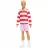   Mattel Barbie Ken fiú baba csíkos felsőben és rövidnadrágban