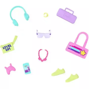   Mattel Barbie ruhák - Barbie baba ruházati kiegészítők rózsaszín táskával