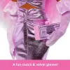 Mattel Barbie Deluxe Style baba fényes rózsaszín ruhában