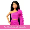 Mattel Barbie Deluxe Style baba rózsaszín ruhában lábprotézissel