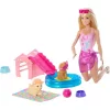 Mattel Barbie baba medencés bulija kiskutyákkal