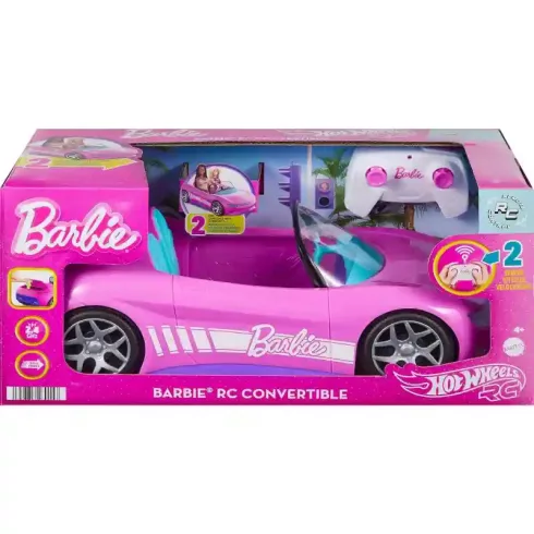 Mattel Barbie Hot Wheels RC távirányítós kabrió autója 35cm