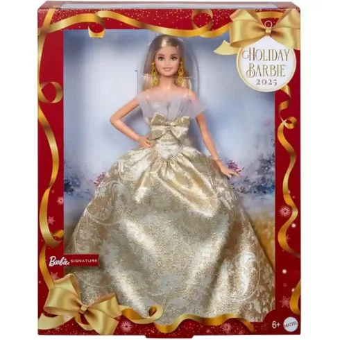 Mattel Barbie Signature ünnepi baba arany-ezüst estélyi ruhában