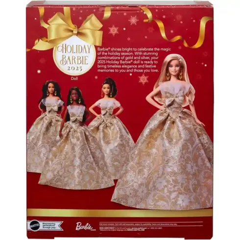 Mattel Barbie Signature ünnepi baba arany-ezüst estélyi ruhában