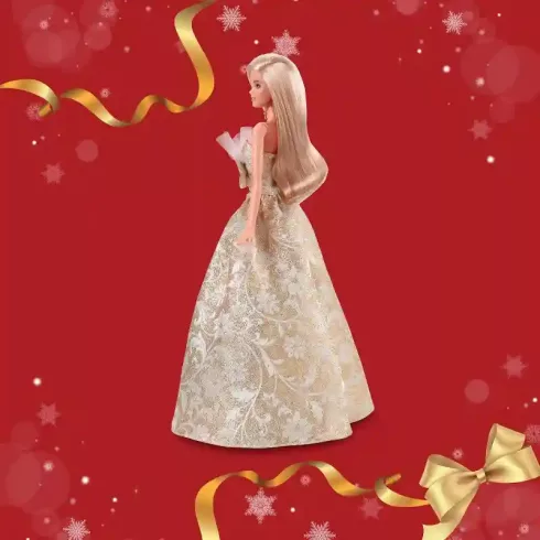 Mattel Barbie Signature ünnepi baba arany-ezüst estélyi ruhában