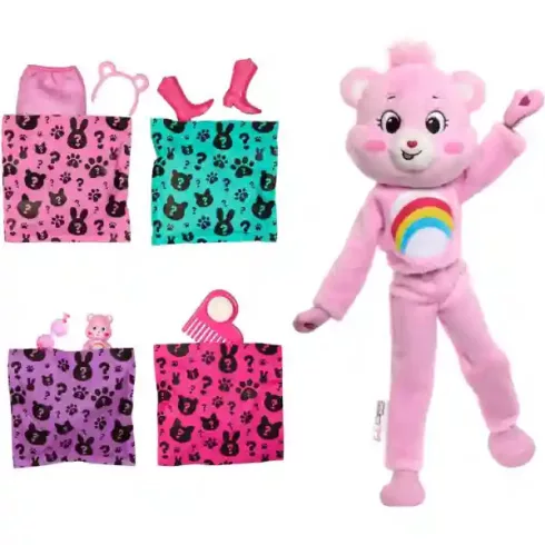Mattel Barbie Cutie Reveal Gondos bocsok jelmezes baba - Szivárvány bocs
