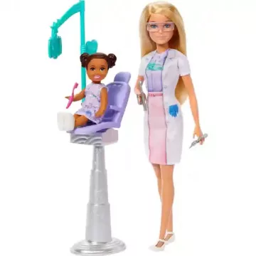 Mattel Barbie fogorvos baba kisgyerekkel