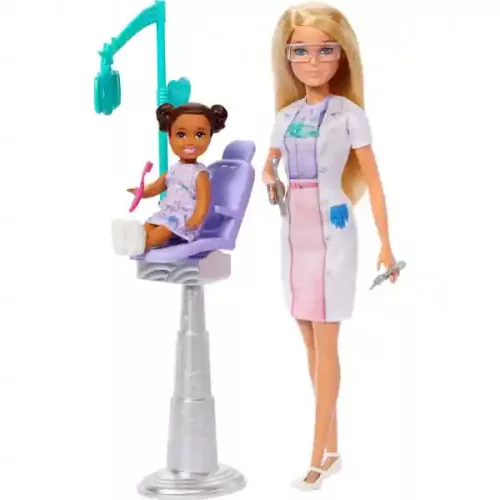 Mattel Barbie fogorvos baba kisgyerekkel