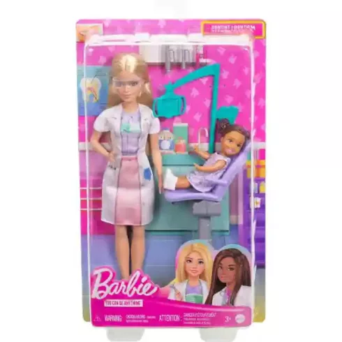 Mattel Barbie fogorvos baba kisgyerekkel