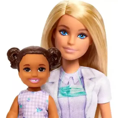 Mattel Barbie fogorvos baba kisgyerekkel