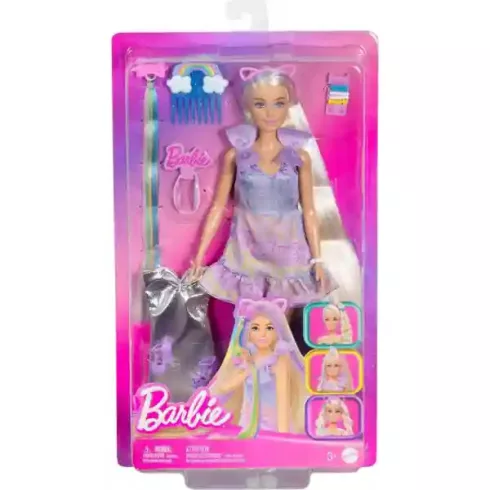 Mattel Barbie Fun & Fancy fodrászos szőke baba extra hosszú hajjal