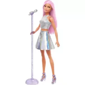   Mattel Barbie popsztár baba mikrofonnal és rózsaszín hajjal