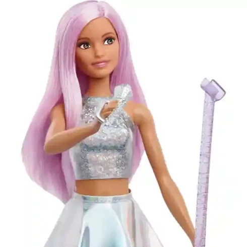 Mattel Barbie popsztár baba mikrofonnal és rózsaszín hajjal