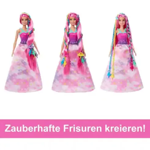Mattel Barbie Dreamtopia fodrászos baba hajfonóval