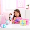 Mattel Barbie Party Unboxed meglepetés baba - Kisállat szülinapi sorozat Corgi kutyussal