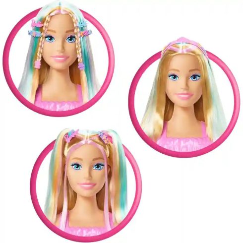 Mattel Barbie fodrász babafej kiegészítőkkel