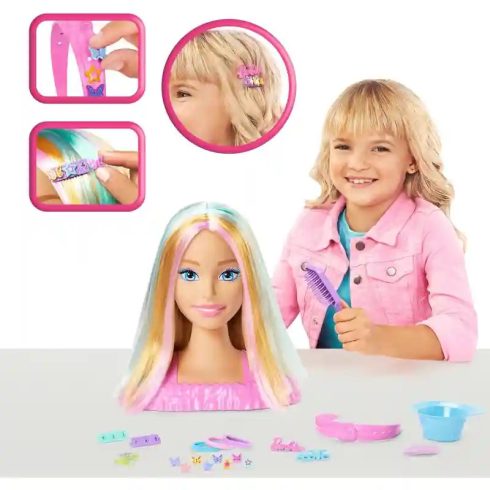 Mattel Barbie fodrász babafej kiegészítőkkel