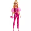 Mattel Barbie Deluxe Style baba pink fényes ruhában